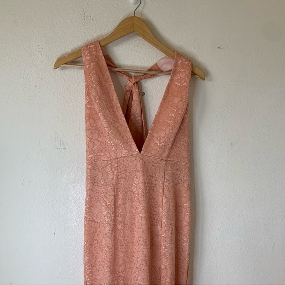 NBD Into The Fire Lace Maxi Halter Dress - Picture 4 of 8